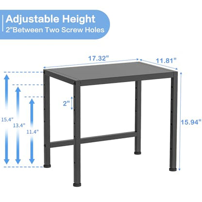 17.3 Inches Metal Storage Shelves,150LBS Heavy Duty Shelving Units and Storage For Small Appliance,Adjustable Utility Storage and Organization Shelf Rack For Kitchen Cabinet Closet Under Sink Pantry - size: 1 Tier：11.8"D x 17.3"W x 15.9"H