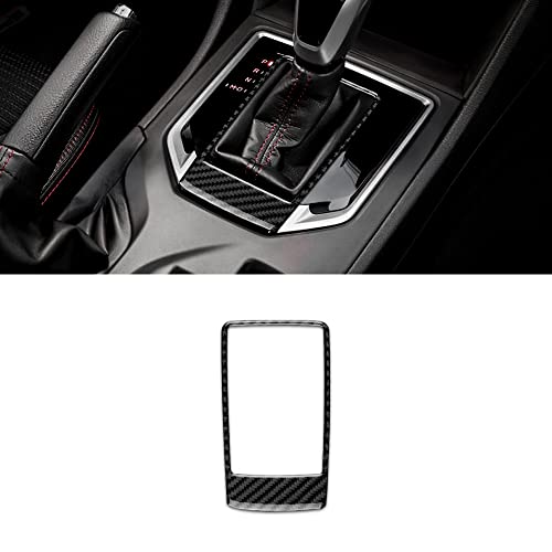 AIRSPEED Carbon Fiber Car Gear Shift Panel Cover Center Console Sticker Interior Trim for Subaru Impreza 2017-2023 Crosstrek 2018-2023 Accessories (Black) - color: Center Panel Cover-black
