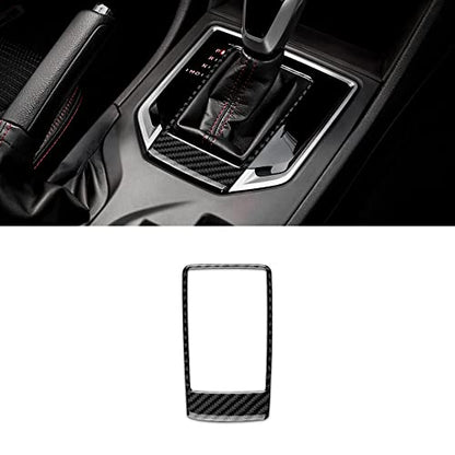 AIRSPEED Carbon Fiber Car Gear Shift Panel Cover Center Console Sticker Interior Trim for Subaru Impreza 2017-2023 Crosstrek 2018-2023 Accessories (Black) - color: Center Panel Cover-black
