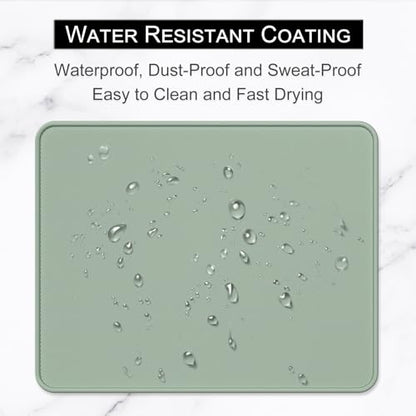 Hsurbtra Mouse Pad, Premium-Textured Square Mousepad 10.2 x 8.3 Inch, Stitched Edge Anti-Slip Waterproof Rubber Pretty Cute Computer Mat for Office Gaming Laptop Women Kids Bean Green - color: Bean Green, size: Square Mousepad (10.2" x 8.3")