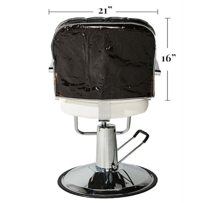Betty Dain Salon Chair Cover 3 Pack, Protects Spa/Salon Chair Upholstery from Stains, Chemicals, Moisture, and Wear, Round, One Size Fits Most, Durable Vinyl, Black - size: 3 Pack, style: Round