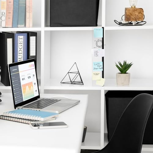 DOLLAR BOSS 1 Pc 15.7" x 3.1" Transparent Acrylic Monitor Memo Board | Computer Screen Side Note Holder, Office Desk Accessories, Clear Message Board, For Sticky Notes Memos, Fits PC & Laptop - size: 15.7''x3.1''-1pc