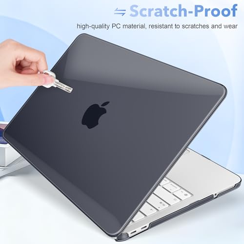 May Chen for MacBook Neo 13 inch Liquid Retina Display ((2026 Release A3404), Slim & Lightweight Protective Case with Screen Protector&Keyboard Cover&Dust Plug, Crystal Black - color: Crystal Black