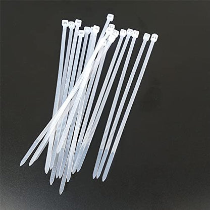 1000 pcs 6 inch Cable Zip Ties Heavy Duty, Premium Plastic Wire Ties with 18 LBS Tensile Strength, UV Resistant Cable Ties, Self-Locking White Nylon Tie Straps - color: White, size: 6 inch ( 3 x 150mm )