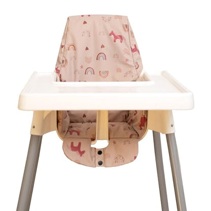 High Chair Pad, for Baby High Chair Cushion Compatible with IKEA Antilop Soft and Comfortable Seat Cover Replacement Easy to Clean, DJ Pink - color: Pink