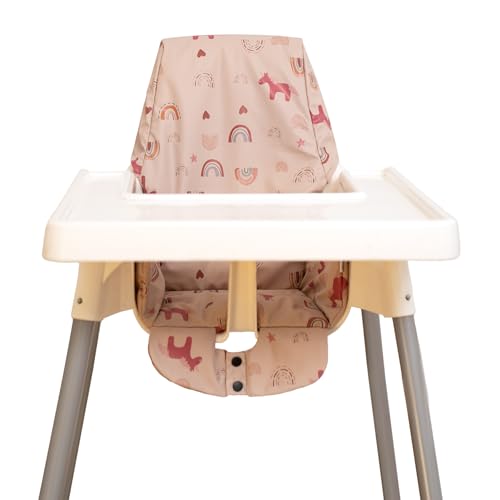 High Chair Pad, for Baby High Chair Cushion Compatible with IKEA Antilop Soft and Comfortable Seat Cover Replacement Easy to Clean, DJ Pink - color: Pink