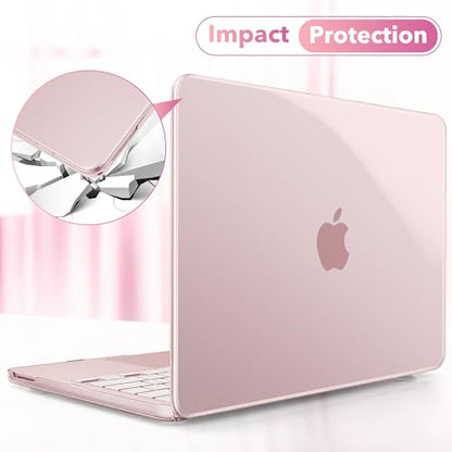 May Chen for MacBook Neo 13 inch Liquid Retina Display ((2026 Release A3404), Slim & Lightweight Protective Case with Screen Protector&Keyboard Cover&Dust Plug, Crystal Blush - color: Crystal Blush