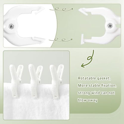 LemonRoad 16 Pcs 4" Clips for Balloon Arch White Heavy Duty 2" Opening Spring Clamps for Birthday Baby Shower Balloon Arch, Tablecloth Clip, Backdrop Stand for Wedding Photography Studio Decoration