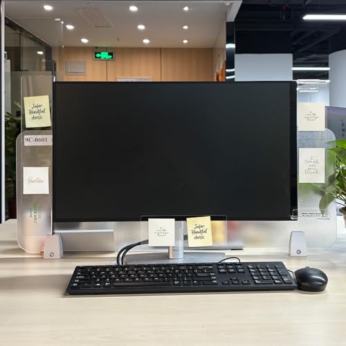 PATIKIL Monitor Memo Board, Black L Shape Magnetic Sticky Note Holder Side Note Attachment Computer Accessories for Home Office Computer Monitor Screen, 1 Pcs