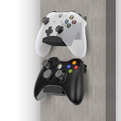 BRAINWAVZ Game Controller Holder Wall Mount Stand (2 Pack) for Xbox, PS5, Series X, ONE, PS4, PS3, Switch, Nintendo, PC & More, Fits Latest & Retro Gamepads, Stick On, Easy to Install, UGC1 - color: 2 Pack
