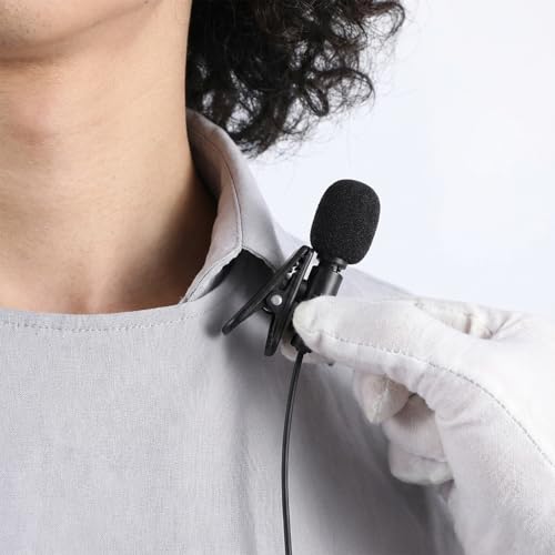 6 Pcs Headphone Clips, Black Headset Cable Clips for Earphone Wire Collar Clamp Clothing Clip Plastic Lapel Mic Clip for 2-4mm Cables