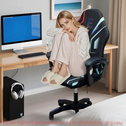 Gaming Chair Covers, 3D Printing One-piece Universal Fit Gaming Chair Seat Cover with Armrest Sloipcover(Color:Style 3) - color: Style 3