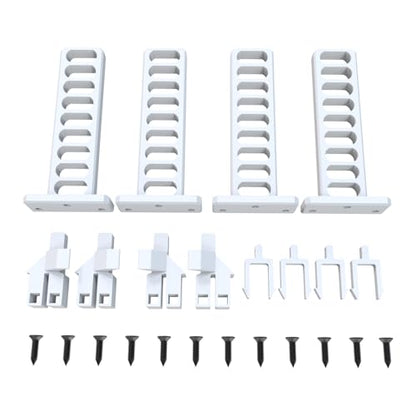 Universal Under Desk Mount for Power Brick Holder Docking Station Mount Power Strip (White) - color: White