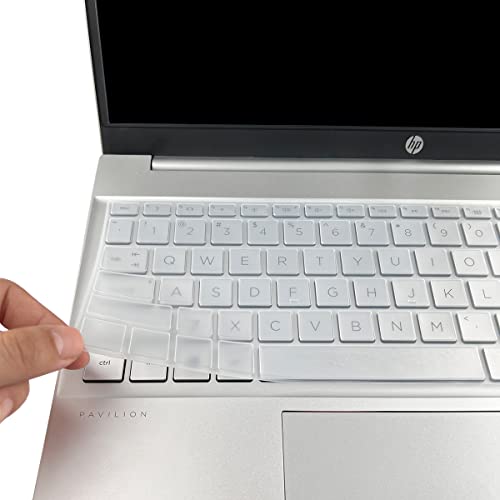 Keyboard Cover for HP 15.6" Laptop, HP Pavilion 15.6, HP Laptop 15t 15z 17t 17z 15-fc 15-fd 15-eg 15-er 15-eh 17-cn 17-cp Seires 15-fc0099nr 15-fd0023dx 15-er1051cl 15t-eg300 17t-cn300 17z-cp200 - color: Clear(Regular Letters)