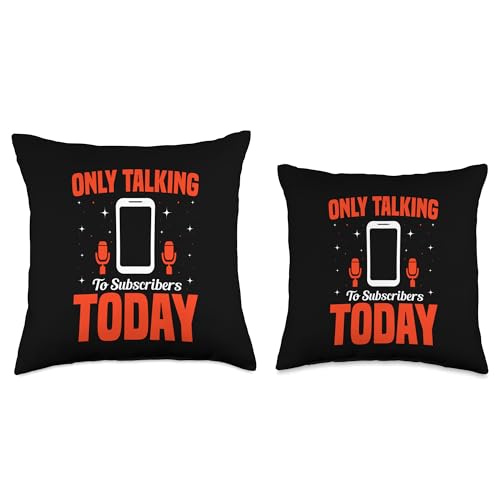 Content Creator Must Haves Influencer Vlog Producer Streamer Throw Pillow - size: 16x16