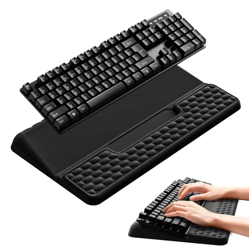 Computer Keyboard Stand, Keyboard pad with Wrist Support and Storage Space for Pens,Two Adjustable Keyboard Angles, Slow Rebound Comfortable Foam and Skin-Friendly Fabric - style: Storage Version