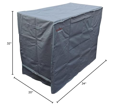 Waterproof 80 Qt Rolling Cooler Cart Cover Fits Most Patio Ice Chest Party Cooler Upto 34L x 20W x 32H inch-Grey - color: Grey, size: 34L x 20W x 32H inch