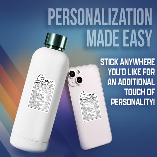 Gamer Nutrition Facts Funny Sticker - Video Game Geek Decor - Gaming Console Sticker - Fun Gamer Gift - Cool Gaming Decal for Laptop - 5" Vinyl Sticker - Durable Design for Cars L AAS1490