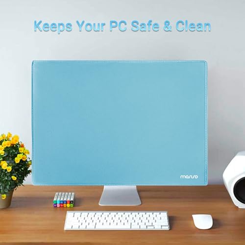 MOSISO Monitor Dust Cover 26, 27, 28, 29 inch Anti-Static Dustproof LCD/LED/HD Panel Case Computer Screen Protective Sleeve Compatible with iMac 27 inch, 26-29 inch PC, Desktop and TV, Sky Blue - color: Sky Blue, size: 26-29 inch