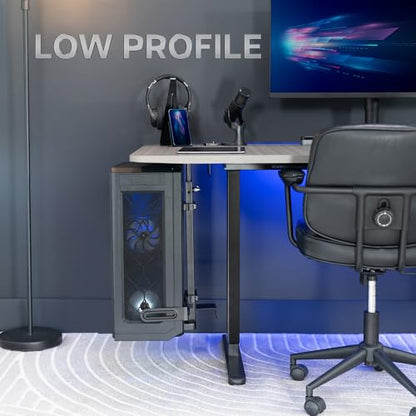 VIVO Adjustable Under Desk and Wall PC Mount, Heavy Duty Large Computer Case CPU Tower Holder with Secure Locking, Holds up to 44 lbs, Black, MOUNT-PC06R