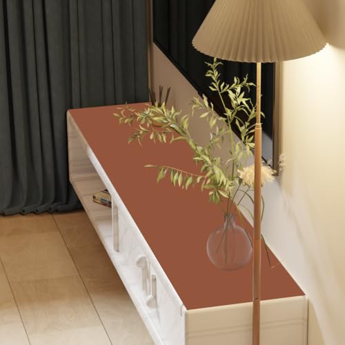 Leather Desk Mat,1.8mm Thick,14x60 Inch Desk Cover,Desk Protector Mat,Dresser Cover Top,Table Cover Rectangle,End Table Cover,Coffee Table Cover Rectangle(Brown+Gray,14x60) - color: Brown+gray, size: 14×60inch