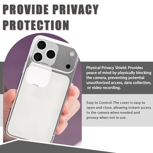 Camera Lens Cover Compatible for iPhone 17 Pro/17 Pro Max,Camera Lens Protector to Protect Privacy and Security,Strong Adhesive -2 Pack-Clear - size: 17 Pro/17 Pro Max