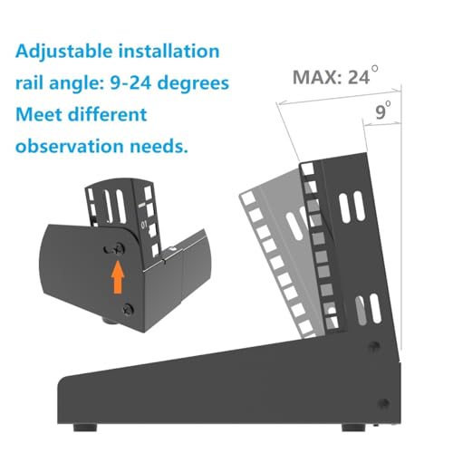 4U Desktop Network Rack 19 inches Small Open Frame Rack 2 Post Free-Standing Tabletop Rack for Server, Patch Panel, Data, AV, IT,Studio or Networking Equipments (4U) - size: 4U
