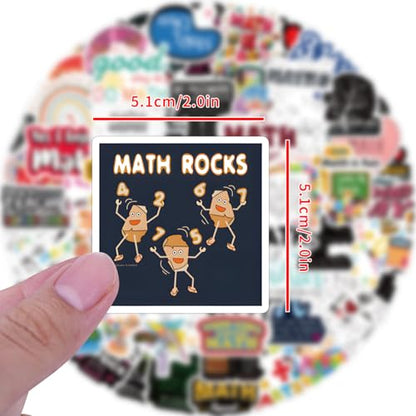 120PCS Math Stickers Funny, Math Gifts for Student Vinyl Waterproof for Water Bottle Laptop Luggage Guitar Gifts for Teens Girls Kids Adult Students - style: Math Stickers