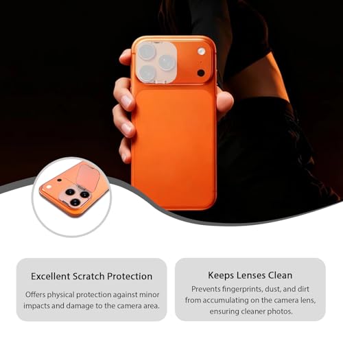 Camera Lens Cover Compatible for iPhone 17 Pro/17 Pro Max,Camera Lens Protector to Protect Privacy and Security,Strong Adhesive -2 Pack-Clear - size: 17 Pro/17 Pro Max