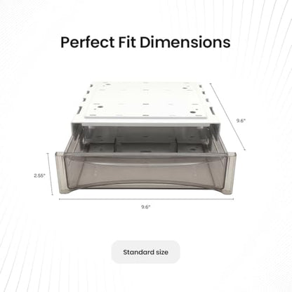Under Desk Drawer 2-pack from 2B Neat - Self Adhesive Hidden Drawers - Heavy Duty Plastic - Easy Installation - Under Shelf Desk Organizer for Office and Schools Supplies