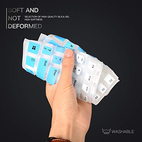 Keyboard Cover for Logitech MK370 MK295 MK270 K270 Keyboard, Logitech MK370 MK270 K270 Keyboard Skin Protector - Gradual Blue - color: Gradual Blue