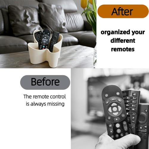 Khakho Flower Shape Remote Control Holder,Desk Organizer Storage Container, Office Supplies Desktop Organizer Rack,Multi-Functional Remote Control Box (White) - color: White