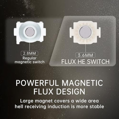 OOCTPK Chilkey WS Flux HE Hall Effect Switches: Linear Factory Pre-Lubed Magnetic Keyboard Switches, Freely Setting Pre-Travel Key Switch for Rapid Trigger HE Gaming Keyboard (35 Pcs) - color: WS Flux Switches-Clacky-35 pcs
