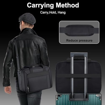 GDNasist Carrying Case Fit for PS5, Travel Thickened Protective Bag Compatible with Playstation 5 Console, Headset, PS5 Controller, Game Discs, and Gaming Accessories, All Black - color: All-black