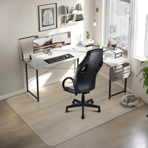 Azadx Office Chair Mat for Hard Floors 48" X 72", Clear PVC Chair Mat for Hardwood Floor, Durable Plastic Floor Protector Mat for Home and Office use (48" X 72" Rectangle) - size: 48" X 72" Rectangle