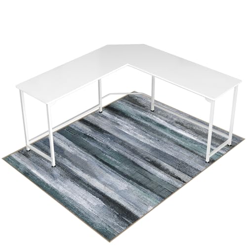 Office Chair Mat for Hardwood Floor&Tile Floor,48"X 60" Heavy Duty Desk Chair Mat for Hard Floors,Under Desk Rug for Rolling Computer Chair,Anti Slip,Low Pile Carpet Floor-Abstract Dark Grey - color: Abstract Dark Grey, size: 48"X 60"