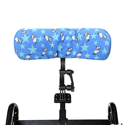 Adjustable Wheelchair Headrest Cover with Elastic Rope for Electric Power Wheelchair Users