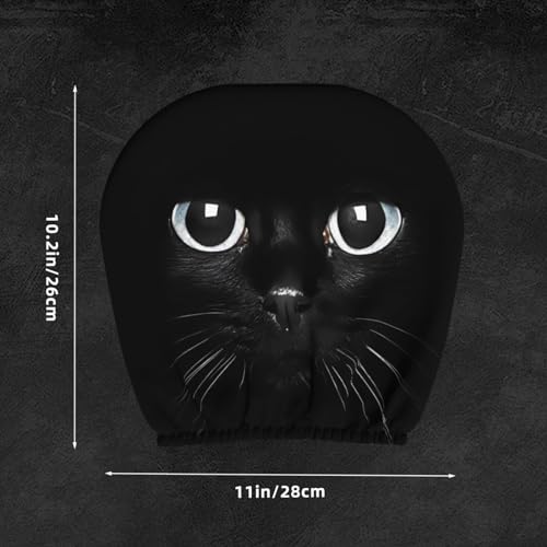 Dujiea 2 Pack Black Cat Car Headrest Covers, Universal Soft Car Seat Head Rest Protector, Vehicle Accessories Fabric Headrest Cover for Cars Vans Trucks - color: Black Cat