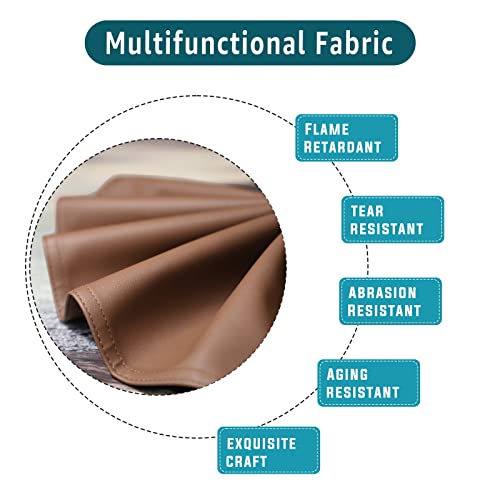 Premium Headrest Cover for Recliner Chair, Flame Retardant Faux Leather Recliner Headrest Protector, Wear Resistant Recliner Headrest Cover for Office Chair Theater Seat, 16W*27L, Brown - color: Brown