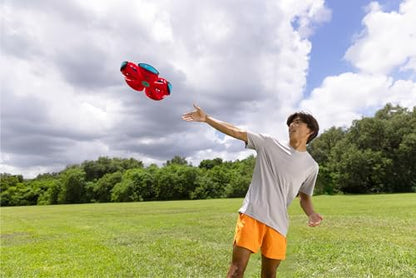 WAHU Phlat Ball Classic Flying Saucer Ball Toy for Kids Ages 5+, Collapsible Time Delay Frisbee Flying Disc Toy, Throw a Disc Catch a Ball, Blue