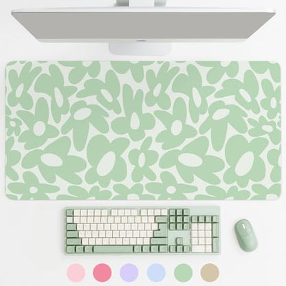 Cute Aesthetic Sage Green Keyboard Computer Desk Mat Pad Cute Sage Green, Desk Matt for Desktop, Keyboard Mats for Desk (31.5" x 15.8") - color: Sage Green
