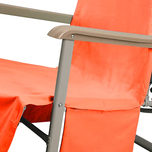 VOCOOL Chaise Lounge Chair Towel Covers with Side Pockets, 85" x 30" Orange | Soft Thick Quick Dry, Beach Chair Cover Pool Chair Towel, Lounge Chair Cover, for Pool Sun Lounger Hotel Sunbathing Vacation - color: Orange