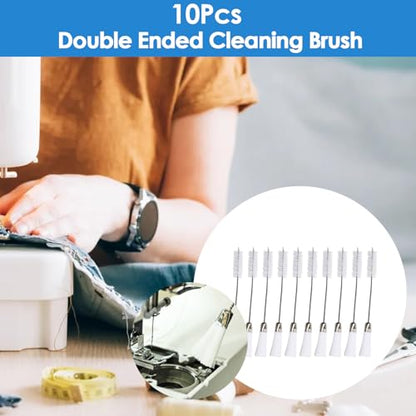 10Pcs Cleaning Brush, Double End Sewing Machine Cleaning Brush for Multi-Purpose Home Automobile Computer Keyboard Cleaning for Housewives, Car Enthusiasts, Office Workers