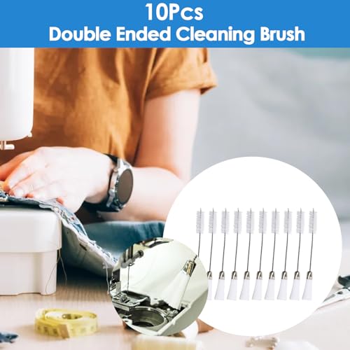 10Pcs Cleaning Brush, Double End Sewing Machine Cleaning Brush for Multi-Purpose Home Automobile Computer Keyboard Cleaning for Housewives, Car Enthusiasts, Office Workers
