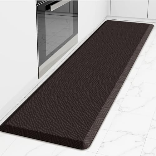 Mattitude Kitchen Mat Cushioned Anti-Fatigue Floor Mat Water Resistant Non-Slip Mats and Rugs Standing and Comfort Desk Mats for House Sink Office Laundry (Chocolate, 17.3"x60") - color: Chocolate, size: 60"L x 17.3"W x 0.5"Th