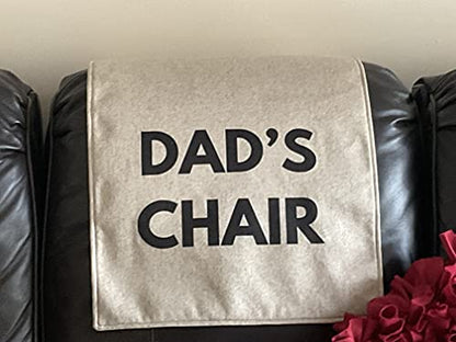 Headrest Covers for recliners Furniture slipcovers Furniture Protector headrest Sofa loveseat Theater Chairs Office Chairs Chair Pads Perfect for Gifts Made in USA.17x27By: Bittlemen Co (Dad s Chair) - color: Dad"s Chair