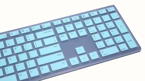 Silicone Keyboard Skin Cover Compatible for Dell Wireless Bluetooth Keyboard KM7321W, Dell Pro Keyboard KB500 & KM5221W (Mint) - color: Mint