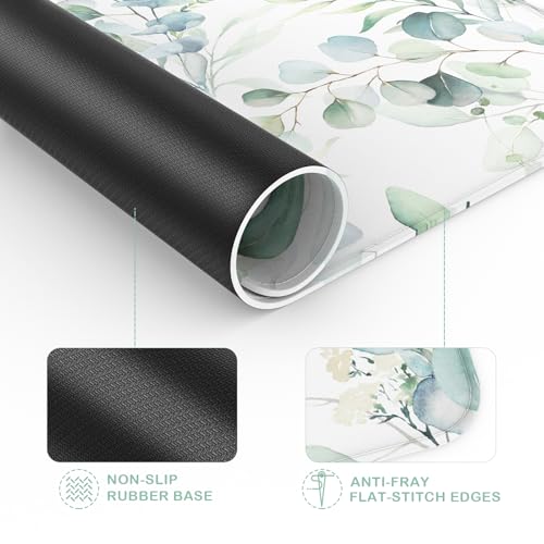 eulps Mouse Pad with Stitched Edge, Multiple Patterns Computer Mouse Pads with Non-Slip Rubber Base, Washable Cloth Mousepad, for Gaming, Laptop, PC (Leaves) - color: 30Leaves
