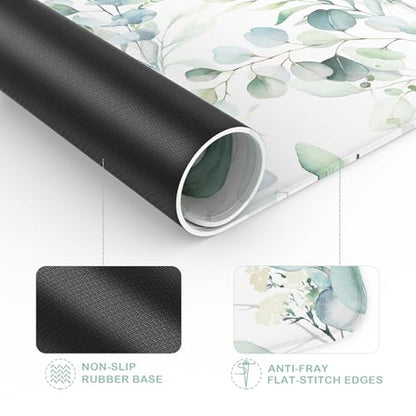 eulps Mouse Pad with Stitched Edge, Multiple Patterns Computer Mouse Pads with Non-Slip Rubber Base, Washable Cloth Mousepad, for Gaming, Laptop, PC (Leaves) - color: 30Leaves