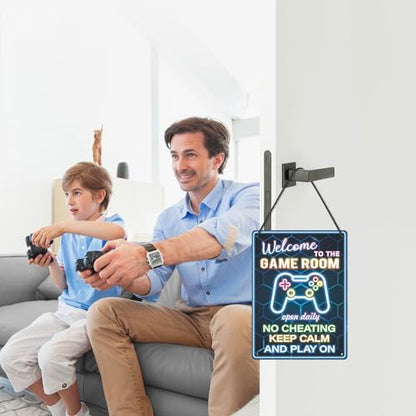 Game Room Neon Wall Art Decor for Boys-Cool Video Game Themed Sign,Gaming Poster for Teen Boy Bedroom, Gamer Gift for Son, Friends, Game Lover（11 * 8inches，Rope Included）